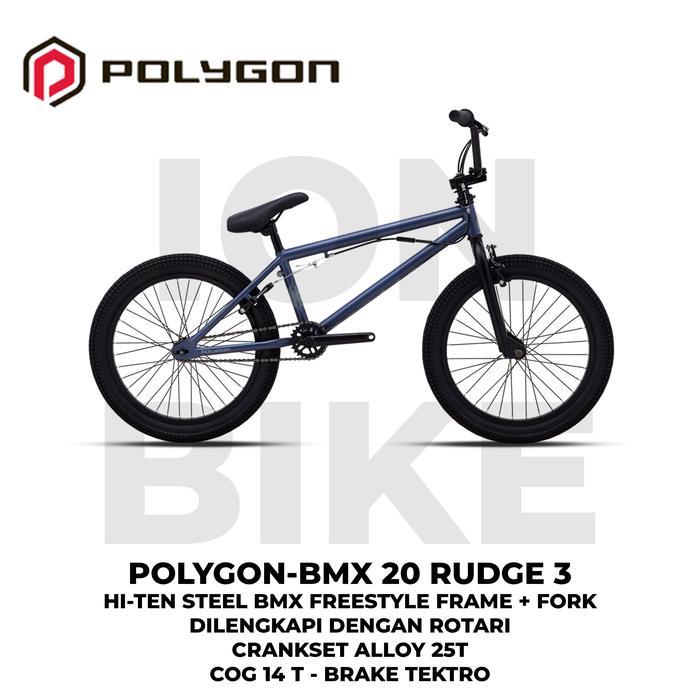 Sepeda BMX Anak 20 Inch Polygon Rudge 3 Rotari Rotor Freestyle Stang Bisa Diputar Terbaru Murah Komp
