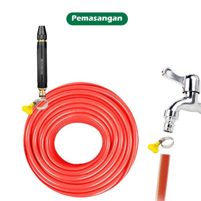 Gemuk Selang Air Cuci Motor 30 Meter Selang Air Elastis Paketan Dengan Semprotan Cuci Motor Cuci