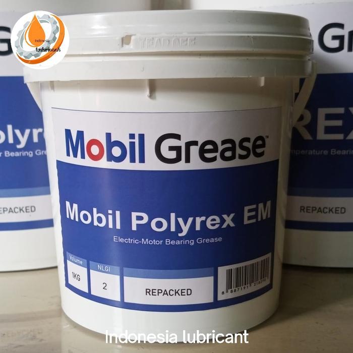 Mobil POLYREX EM Grease Polyurea (Bearing & electric motor) NLGI 2 Pail 1kg
