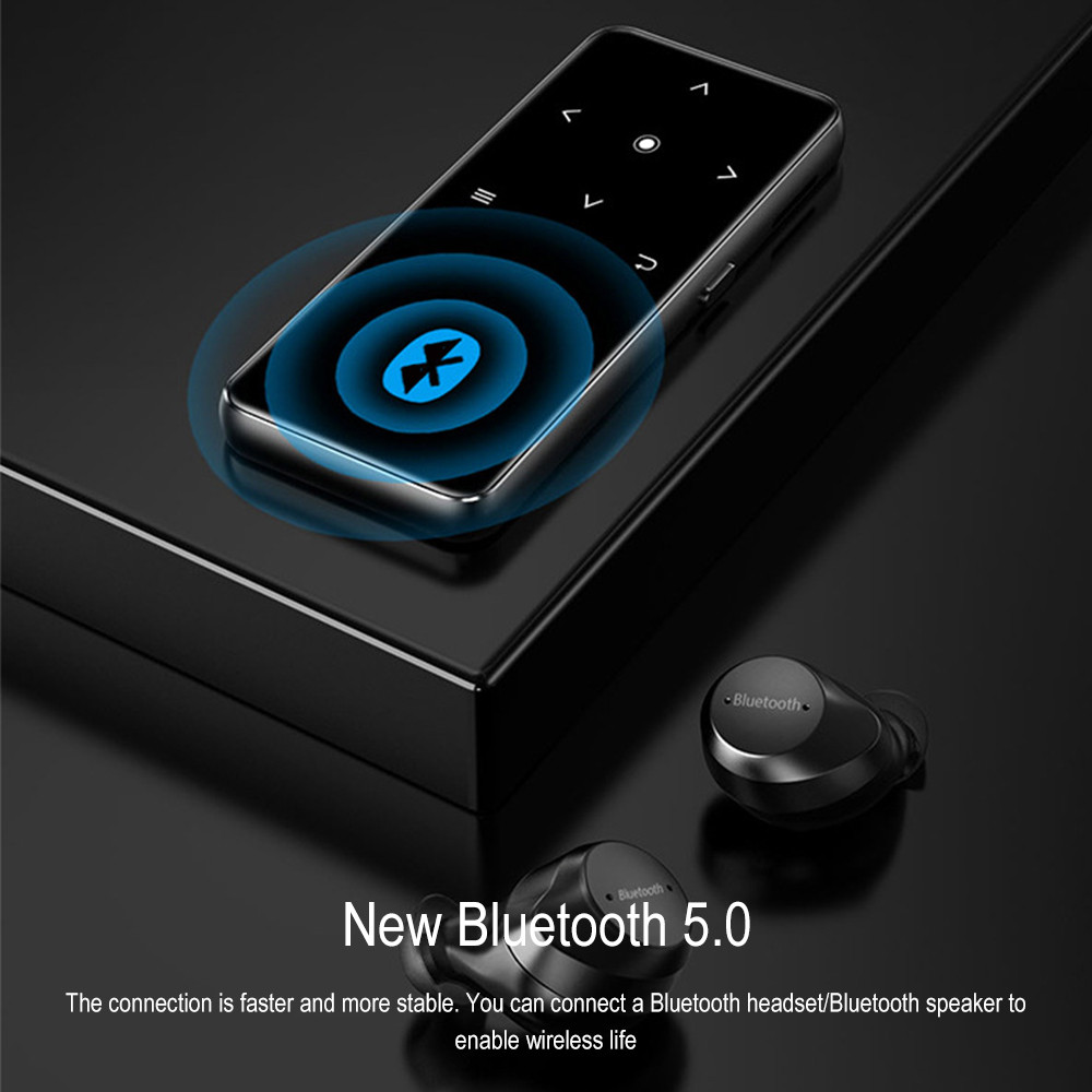 Portable MP3 Player Bluetooth 5.0 HiFi Lossless Music Player Mini MP4 Video Playback With FM Radio