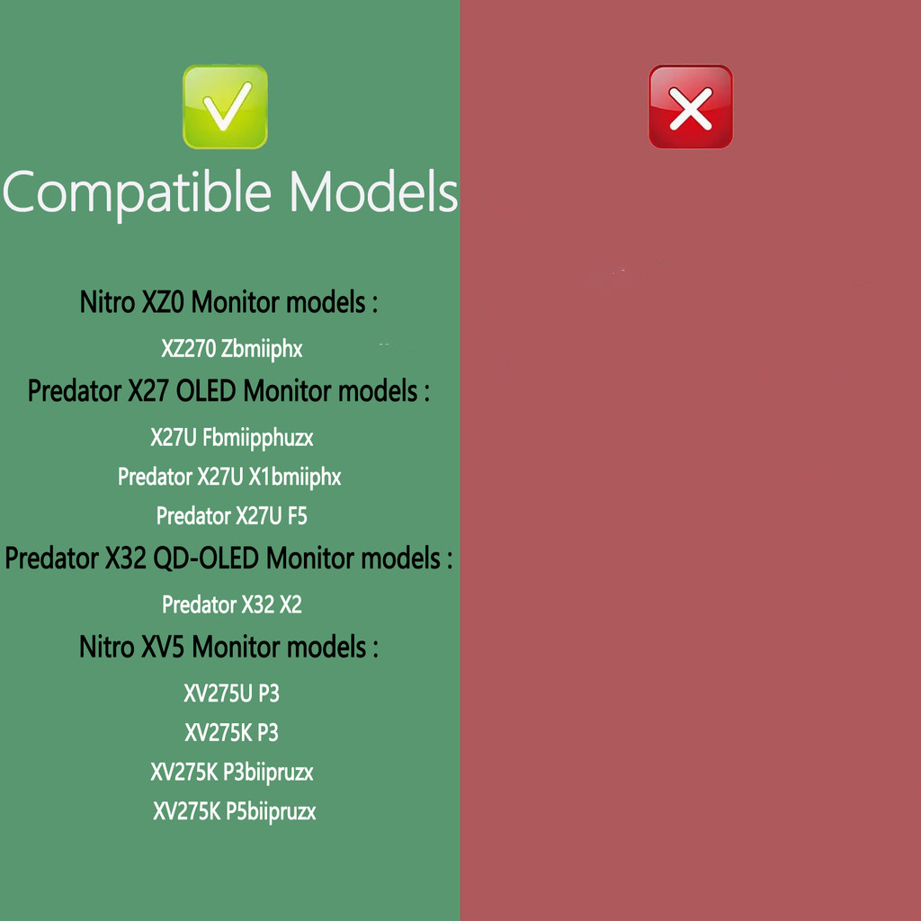 VESA Mount Adapter for Acer Predator X27U X1bmiiphx , Predator X32 X2 , XV275K P3 , X27U F5 Monitor