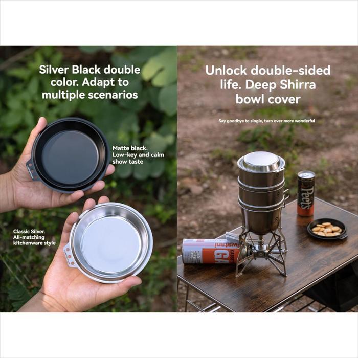 Reaadyyy Penutup Mangkuk Serbaguna Stainless Steel Campingmoon Bowl Lid