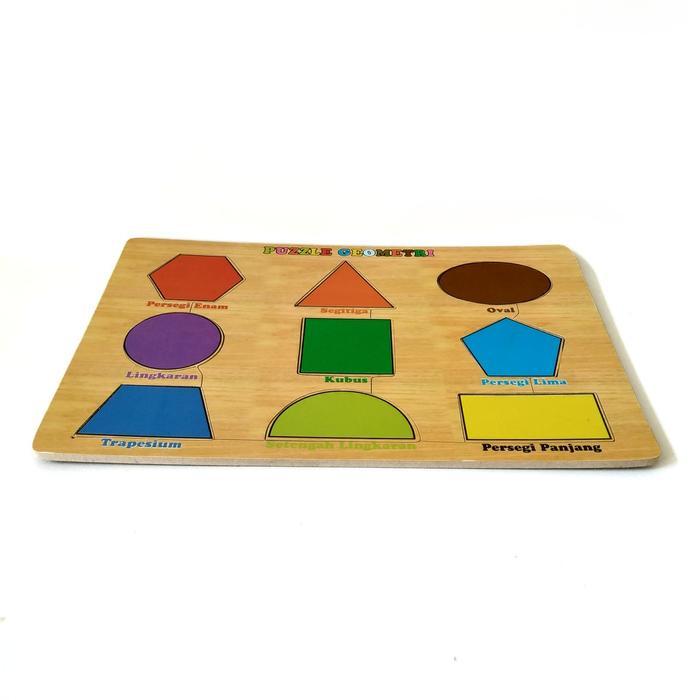 Puzzle Edukasi Geometri Mainan Edukasi Anak