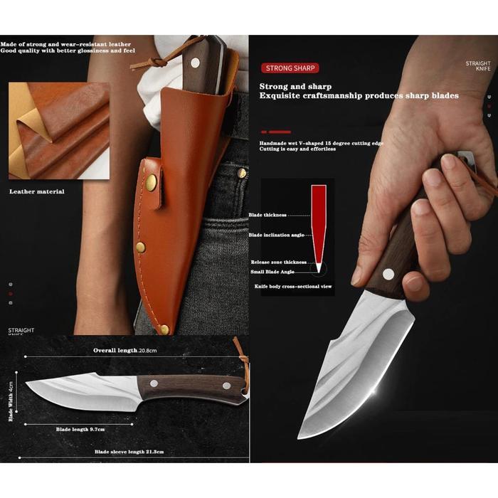 Pisau Survival Pisau Tulang Pisau Daging Tebal 1.5Mm Pisau Survival Terpercaya