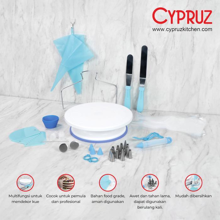 DISKON Cypruz Perlengkapan Kue Set Basic Decorating 15 Pcs