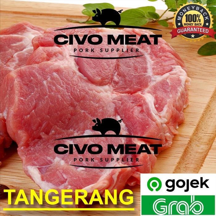 Kapsim Daging Babi 1 Kg Pork Arm Roast - Non Halal Cocok Untuk Cha Sio Bakso Sate Bakpao Dan Isi Bak