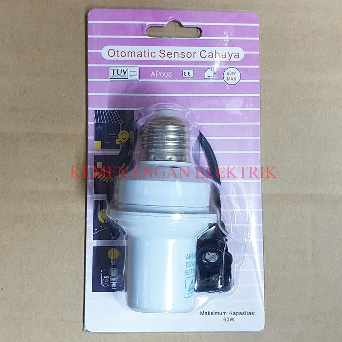 FITTING LAMPU SENSOR CAHAYA OTOMATIS E27 TUV / SENSOR MATAHARI *
