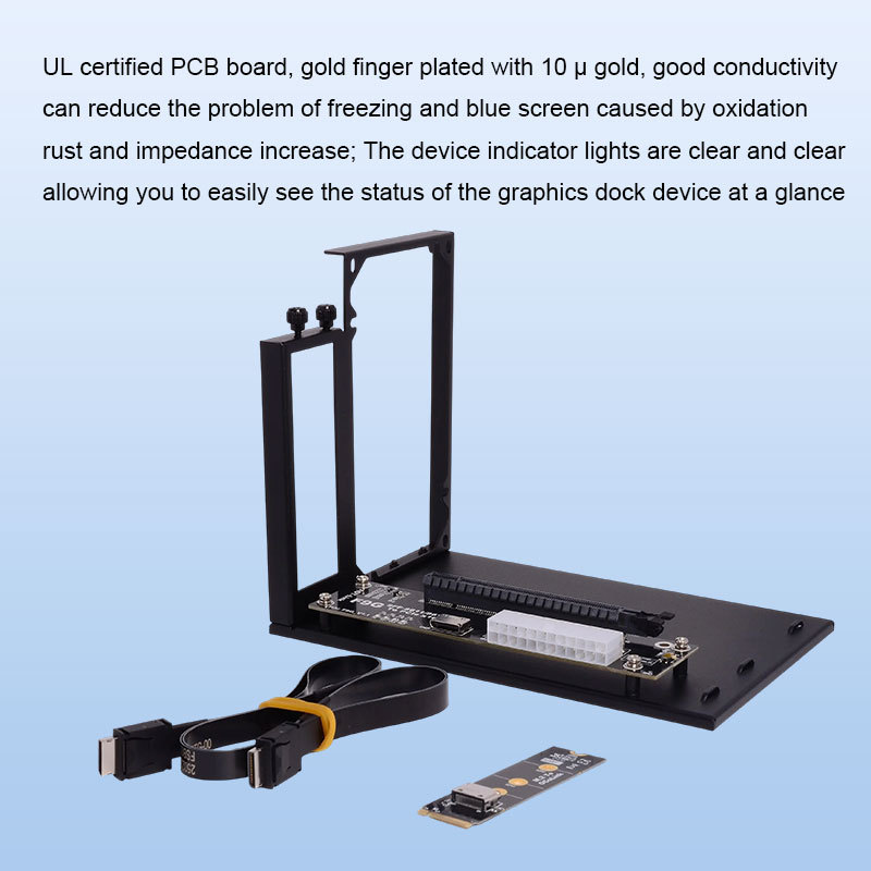 ADT-Link F9G OCuLink Interface External Graphics Card Docking Station ATX Open Super Power PCIe 4.0