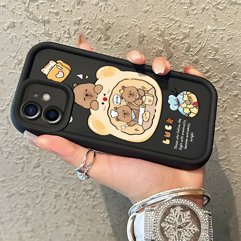 Casing Hp iPhone 11 Pro Max 12 Pro Max 13 Pro Max 14 Pro Max 15 Pro Max Case Casing Kartun Apple Pol