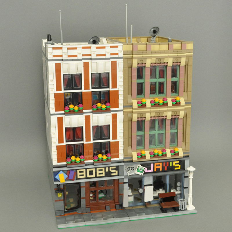 5617PCS City Hot Selling Street View Modular book shop and Electronic