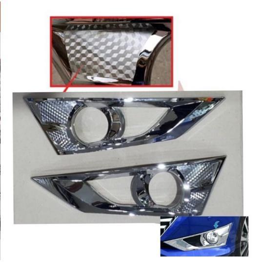 Cover Fog lam mobil SIGRA Variasi Lampu Lampu Kabut Mobil SIGRA Full Chrome