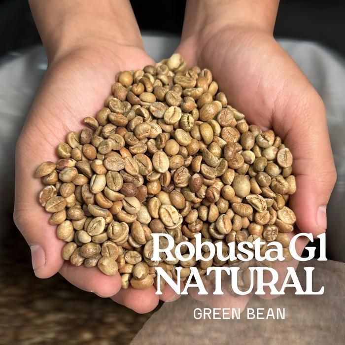 Green Bean Robusta Natural Grade 1 - 1Kg Biji Kopi Mentah Flores Manggarai