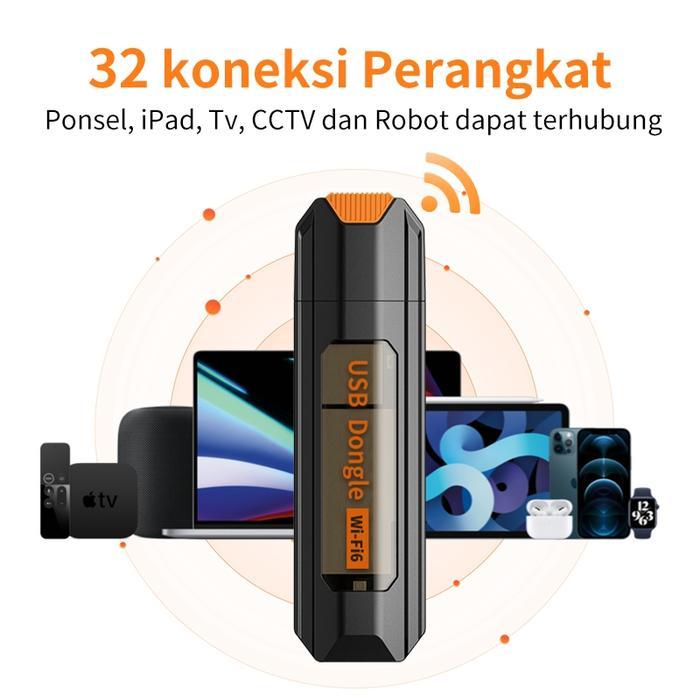 COD USB WiFi Modem X6 4G LTE Portable WiFi6 Support Telkomsel Bonus 120GB 12 Bulan S&K Internet