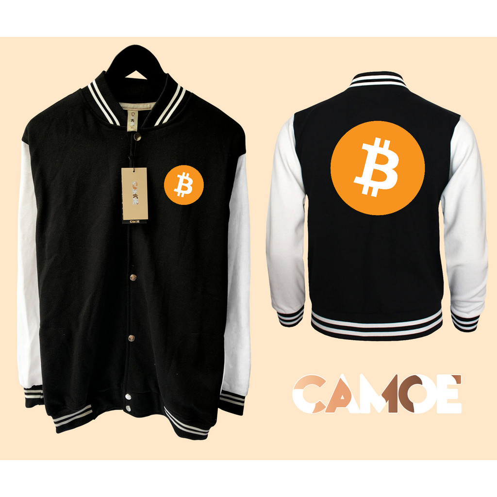 Jaket Baseball Varsity Bitcoin logo