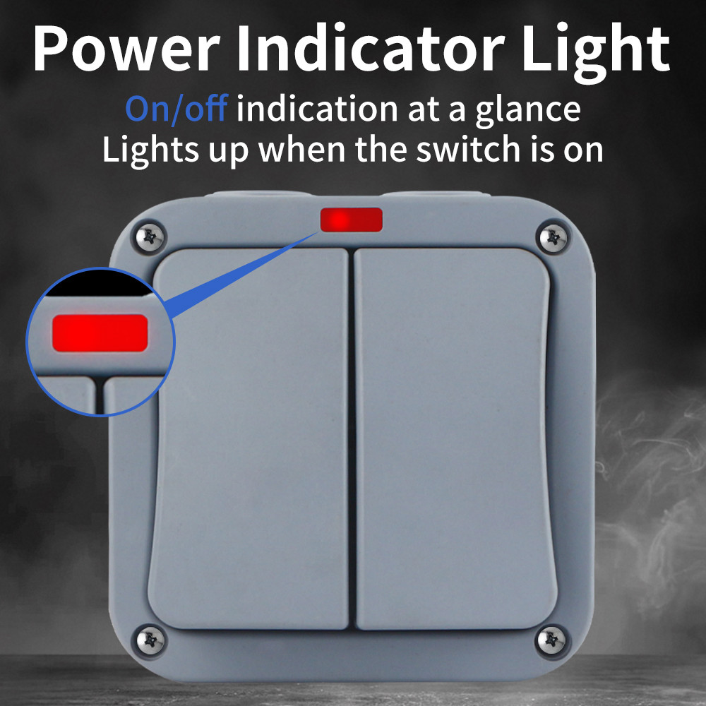 GTRIC Outdoor Waterproof Switch Box IP65 Wall-mounted Switch Doorbell Button Outdoor Rainproof