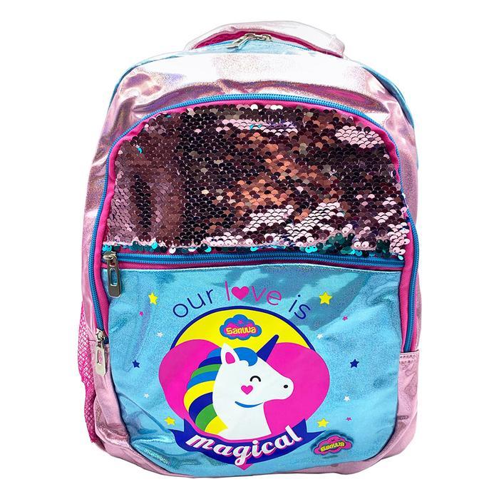 Sansan Wawa Tas Ransel Besar Sequin Unicorn