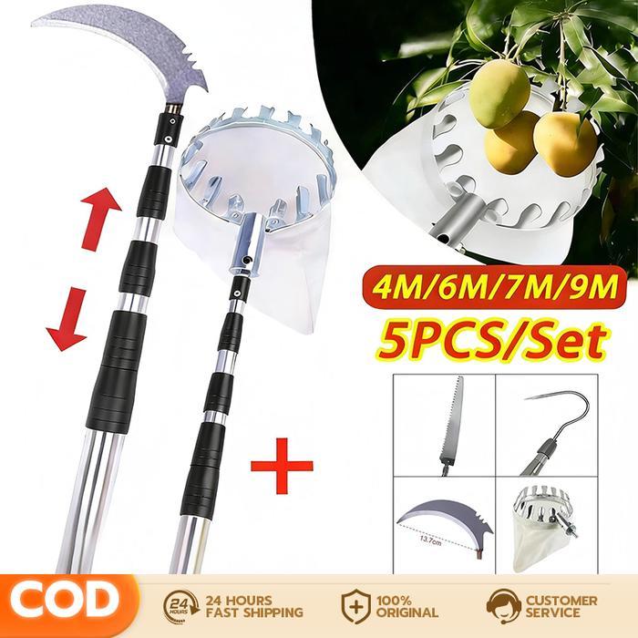 6M FRUIT PICKER SET 5 IN 1 FRUIT PICKING TOOL/FRUIT PICKER/LONG STICK FOR PICKING