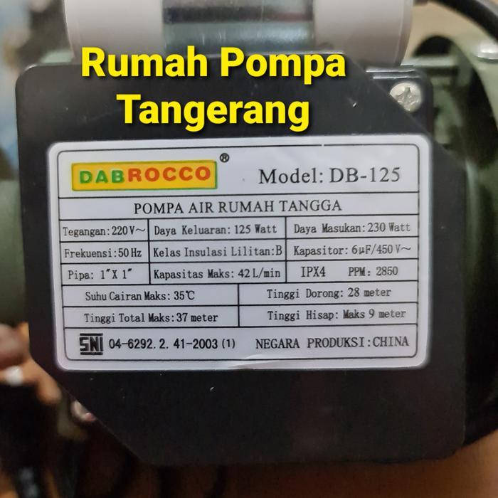 POMPA AIR SUMUR DANGKAL DB 125 DABROCCO OTOMATIS HEMAT