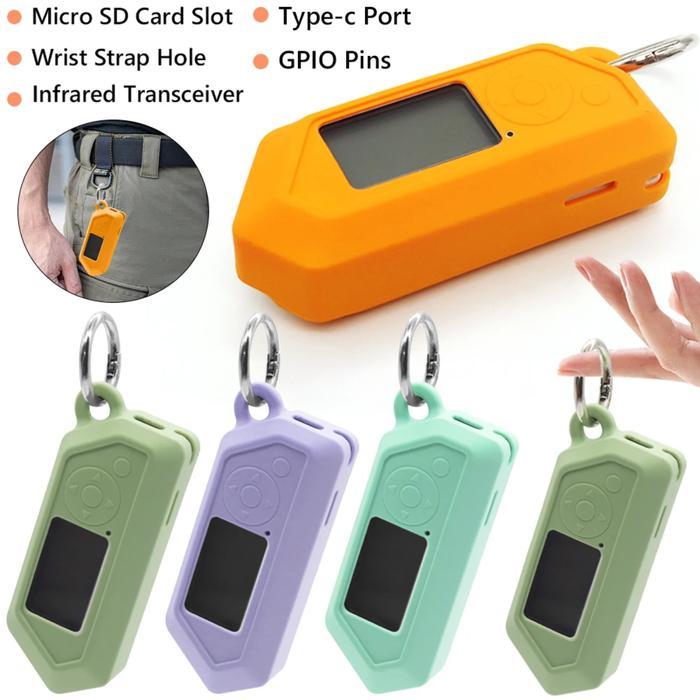 Silicone Case Cover with Carabiner for FLIPPER ZERO - Sarung Silikon untuk FLIPPER ZERO