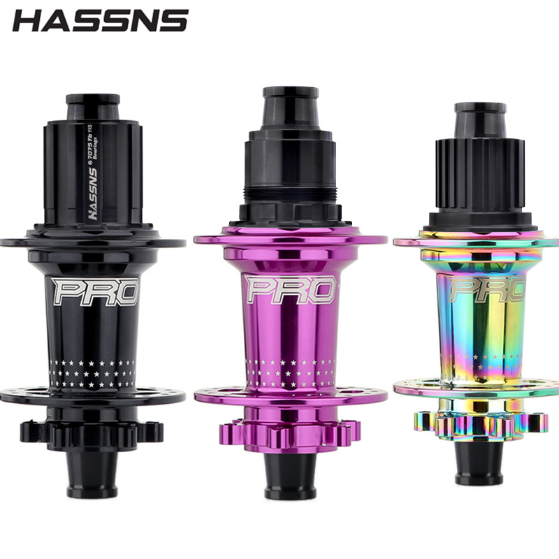 HASSNS PRO7 Bicycle Hub 24/32 Hole 120T Six Jaw THRU 12X142 HG/XD/MS 4 Sealed Bearings for SHIMANO