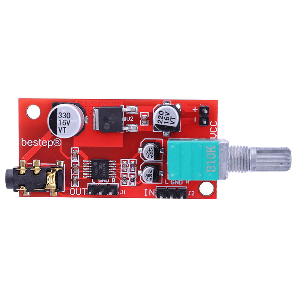 MAX4410 Mini Amp Pre-Amplifier Board Headphone Amplifier Board DC 3-12V Miniature Earphone Amplifier