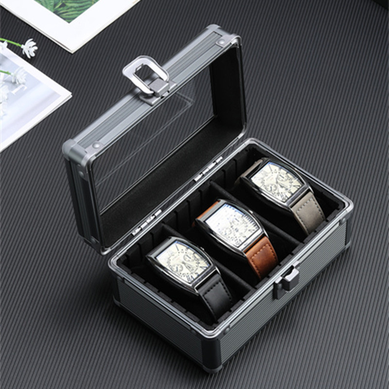 Aluminum Suitcase Case Display Storage Box Watch Storage Box Watch Clock Box Case Watch Bracket