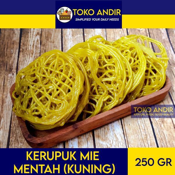 "New" Kerupuk Mie Kualitas Super (Kuning) 250gr - Besar, Asli Buatan Bandung, Diameter 10-11cm,