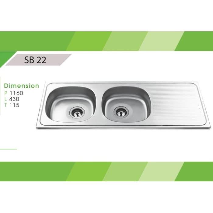 bak cuci piring royal SB 22 sayap stainless BCP kitchen sink dapur
