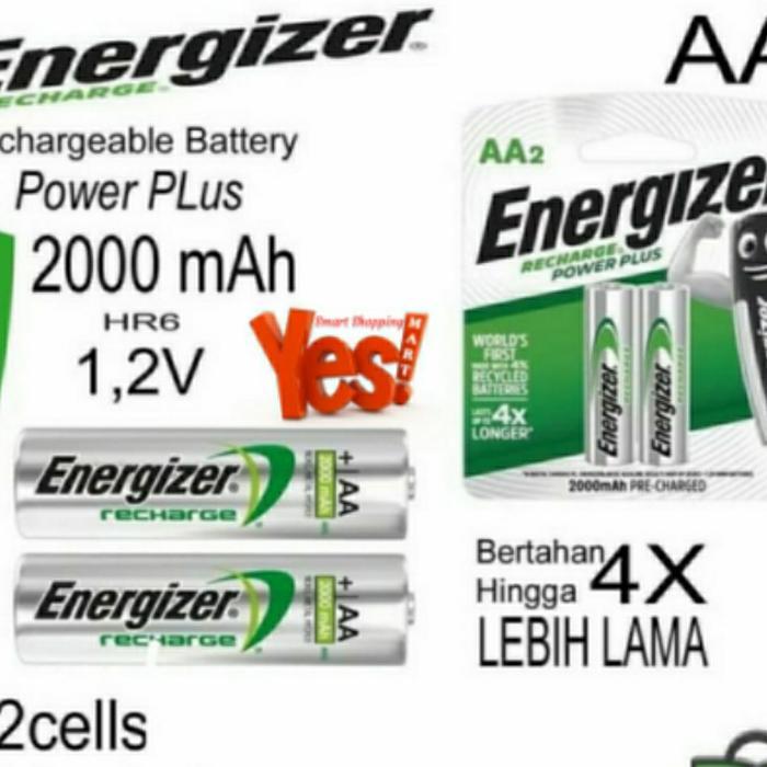 Energizer 2pc Battery AA Rechargeable Power Plus