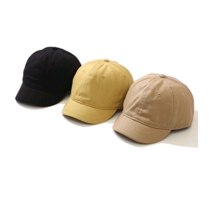 topi baseball polos visor pendek unisex