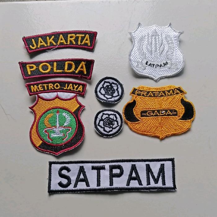 Bordir Atribut Satpam Biasa Nama Satpam Kewenangan Jakarta Monogram
