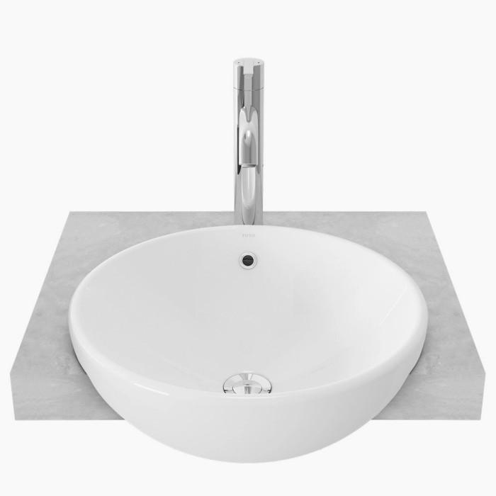 Wastafel Toto LW 533 J / LW533J Full Set Kran Dingin TX127L