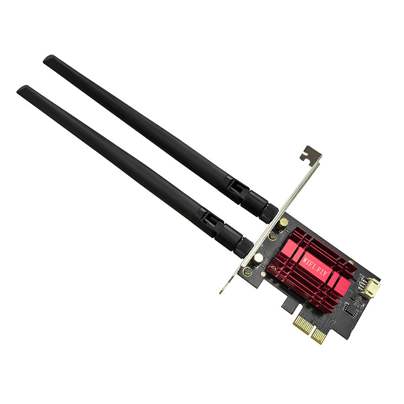 DUAL-BAND 2.4GHZ/5GHZ 1800MBPS WIFI 6 PCI-E WIRELESS NETWORK CARD USB WIFI 6 ADAPTER LAPTOP BLUE