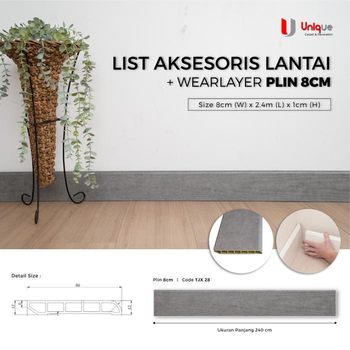 Plint Lantai PVC 8cm /Accessories Flooring SPC /Skirting Lantai Vinyl