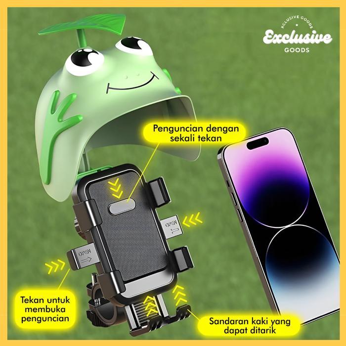 [XGoods] Phone Holder Motor Helm Katak Dudukan HP Anti Goyang untuk Stang Motor
