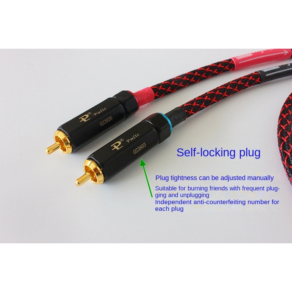FEVER AUDIO CABLE, JAPANESE KANAMI DUAL LOTUS AUDIO SIGNAL CABLE, AMERICAN BUDWEISER RCA PLUG