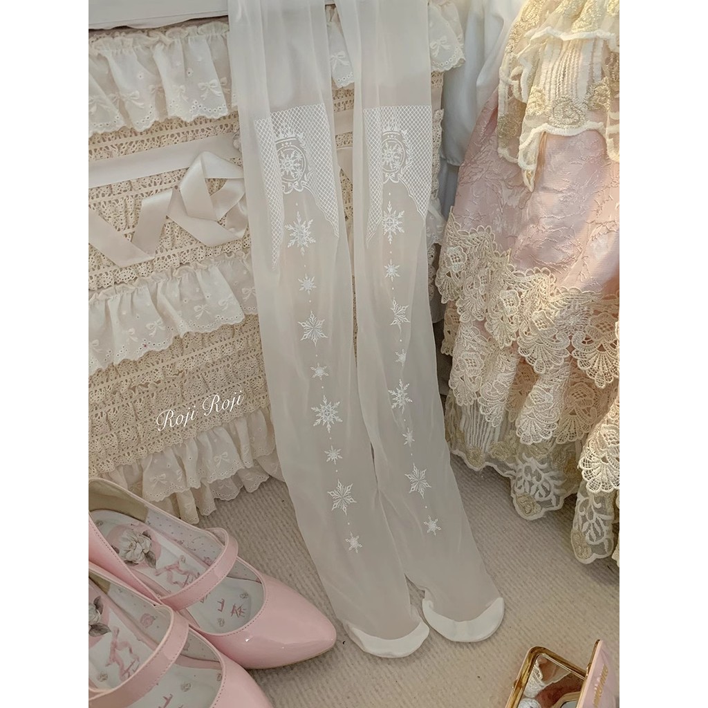 New Original Snowflake Lolita Socks Women Spring And Summer Free Cut Pineapple Socks Lolita Japanese