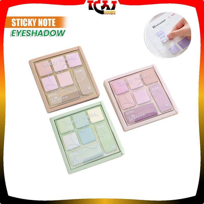 [COD] IG A117 Sticky Note Bentuk Eyeshadow Mini / Sticky Notes Macaron Pallate Edition / Memo Tempel