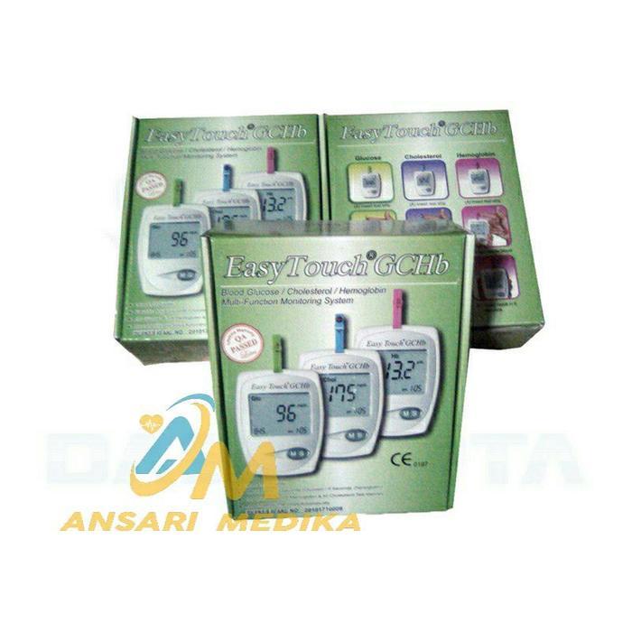 Omron - Alat EasyTouch GCHB 3in1 untuk Cek Gula Darah, Kolesterol, dan Hemoglobin