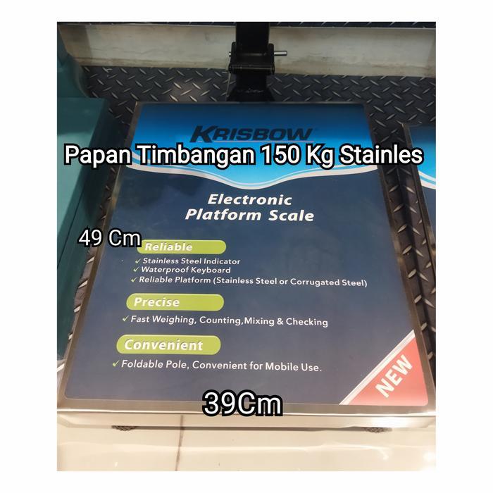 Readyyy Krisbow Timbangan Duduk Digital 150 Kg Dengan Tera Ori Presisi Tinggi Platform Stainless