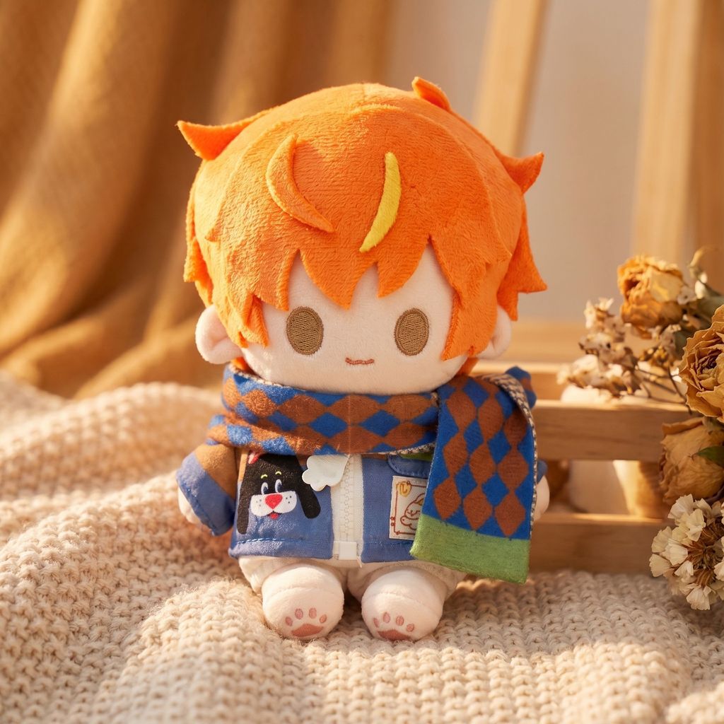 New Anime Project Sekai Shinonome Akito Cosplay 20CM Plush Cartoon Sitting Posture Figure Pillow