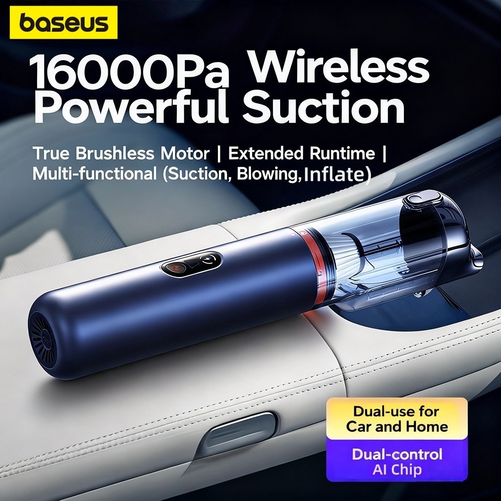 Baseus A5 Wireless Car Vacuum Cleaner 16000Pa for Car Inner Cleaning Home Powerful Portable Handheld