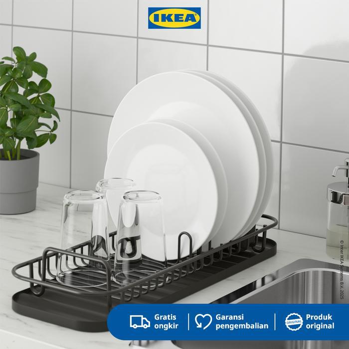 New IKEA LILLHAVET Rak Piring Multifungsi Antrasit Untuk Dapur
