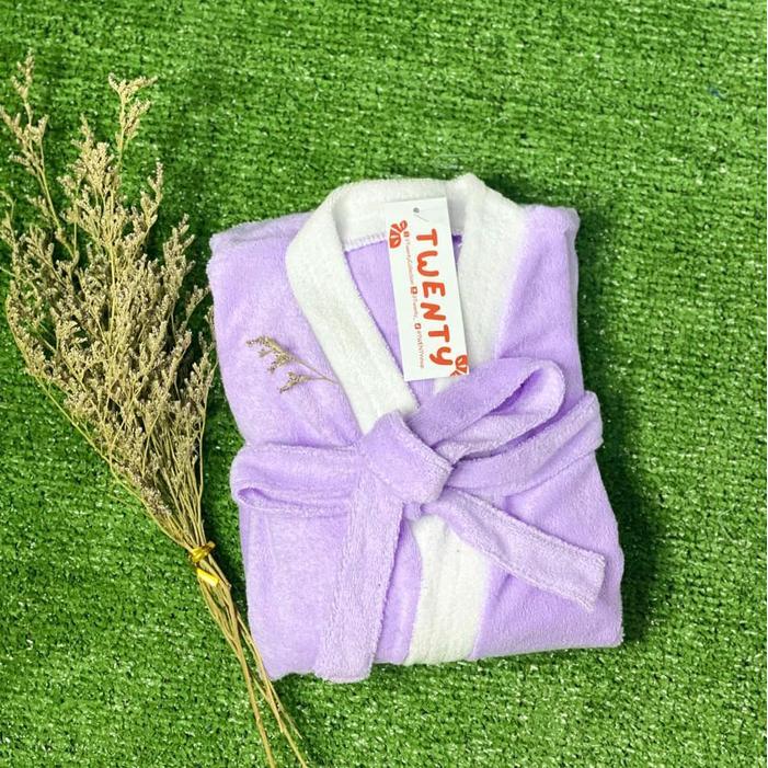"New" Handuk Kimono Anak Handuk Mandi Anak Kimono Mandi Anak Model List Putih