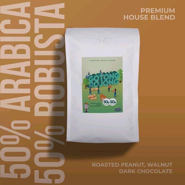 Biji Kopi 1Kg Gotong Rojong 50% Arabika 50% Robusta Espresso Based Premium