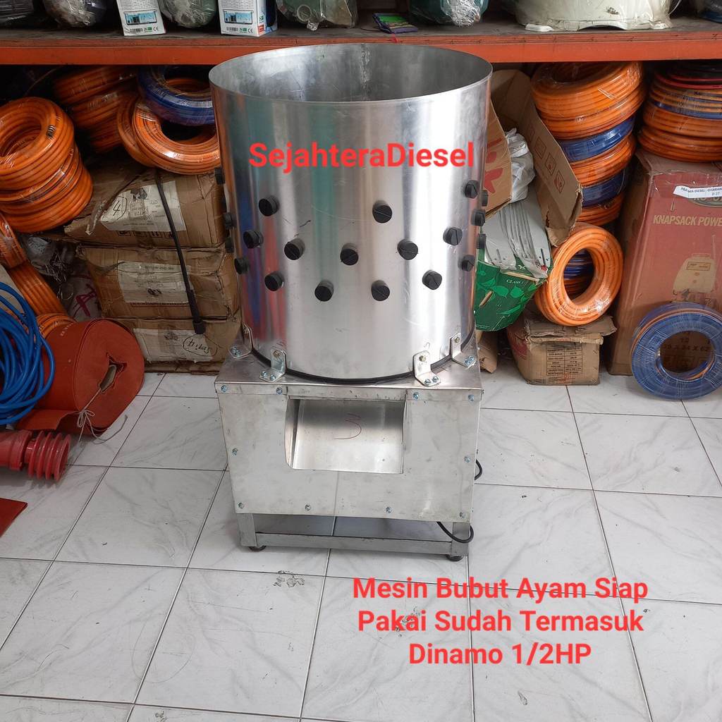 Mesin Cabut Bulu  Bubut Ayam Bebek Komplit Dinamo 1/2HP Tebal siap pakai