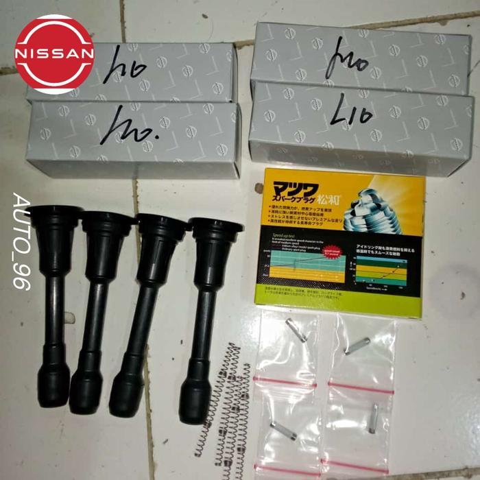 PAKET SLONGSONG KOIL BUSI 1 SET 1 MOBIL NISSAN GRAND LIVINA EVALIA MARCH DATSUN GRADE ORIGINAL TOPPS
