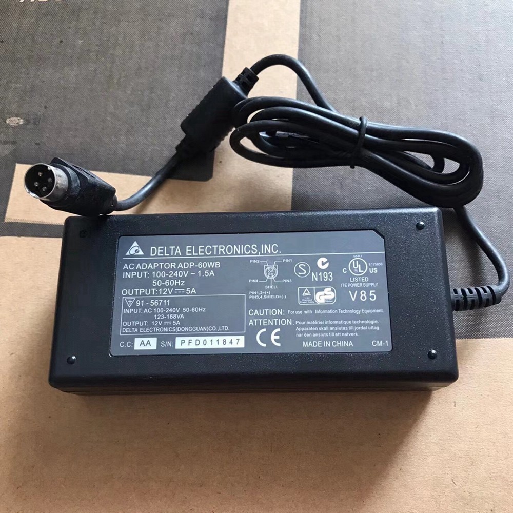 12V 5A 4pin 60W Switching Power Supply AC Adaptor ADP-60WB For LCD TV Monitor Flat Panel TV DVR