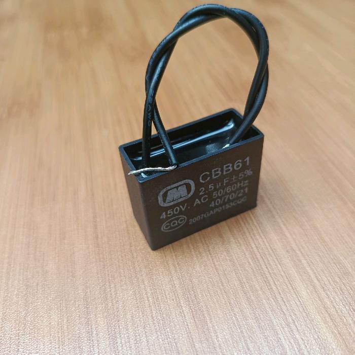 Capasitor KipasAngin2.5Uf Ukuran=2.5Uf+5%450Vac Terbaik