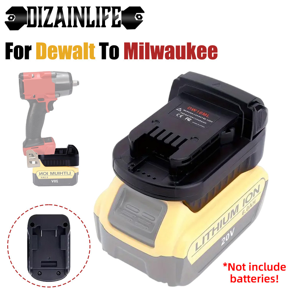 Battery Adapter For Dewalt 18V/20V Max Li-ion Battery Adapter Convert To for Milwaukee 18V Power Too